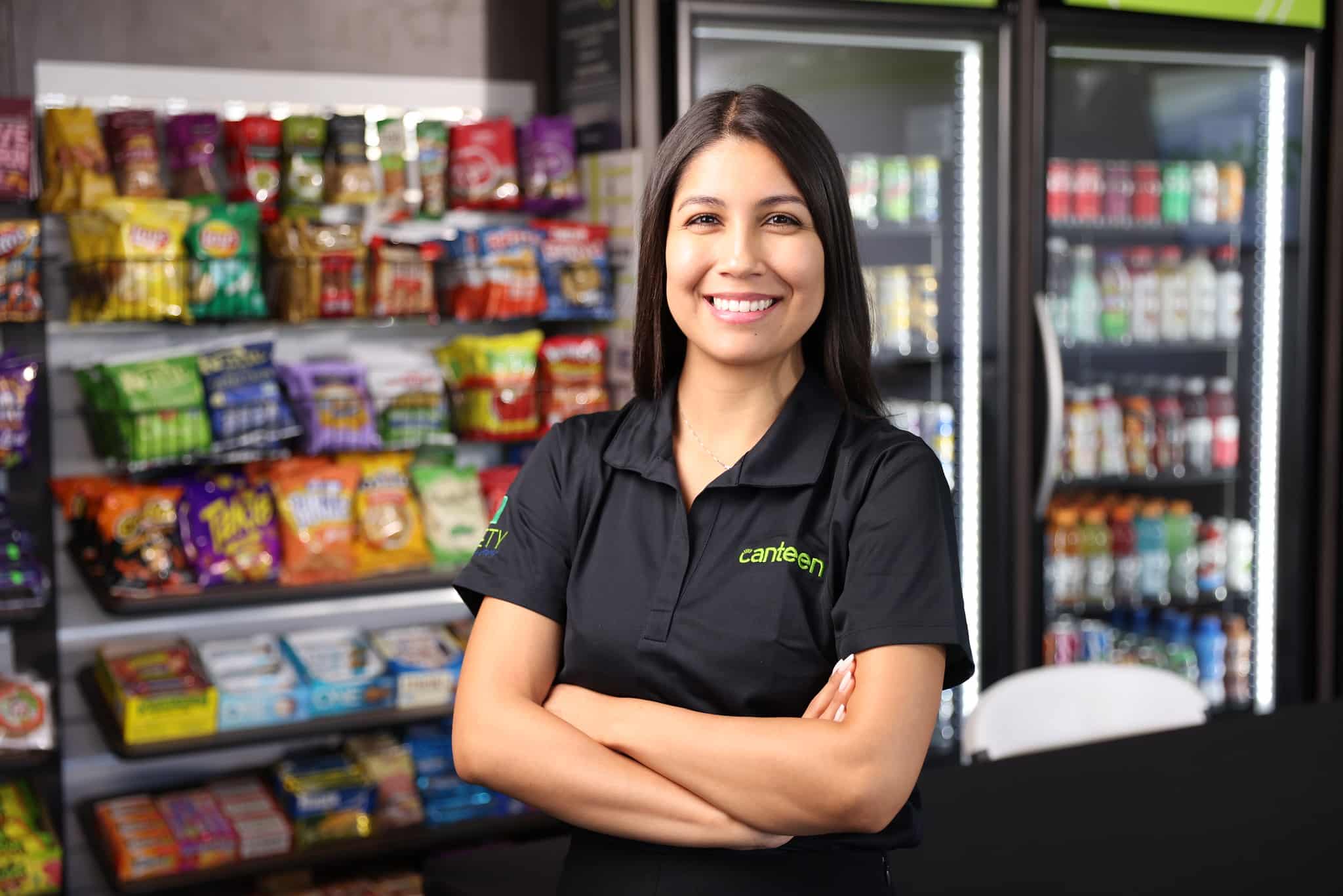 Woman in Canteen shirt