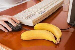 image of bananas on desk