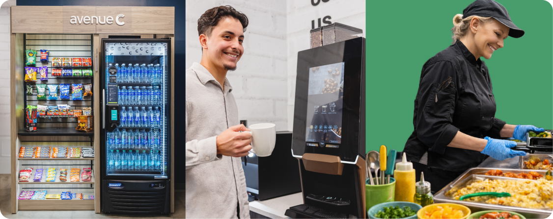 Canteen vending, market, coffee, and culinary options