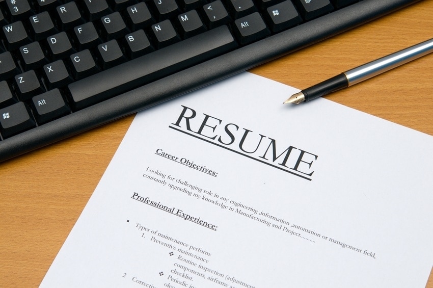 image of resume example