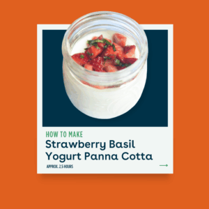 Strawberry Basil Yogurt Panna Cotta Recipe