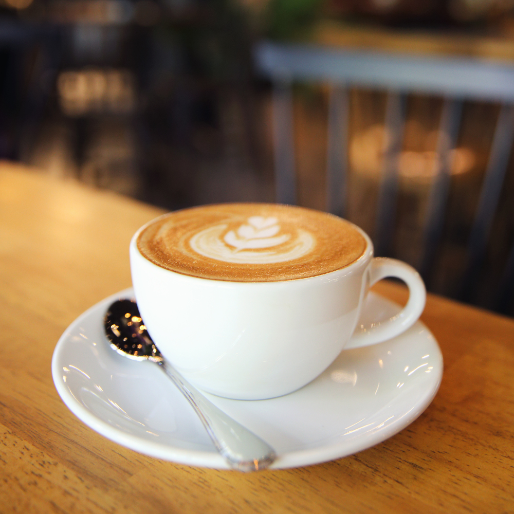 Tradecraft Cappuccino Latte Art Latte art in a white mug, cappuccino, Tradecraft coffee