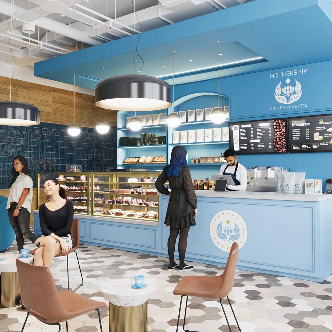 Mothership Coffee Tradecraft Café rendering