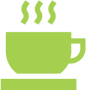 coffee cup icon with transparent background