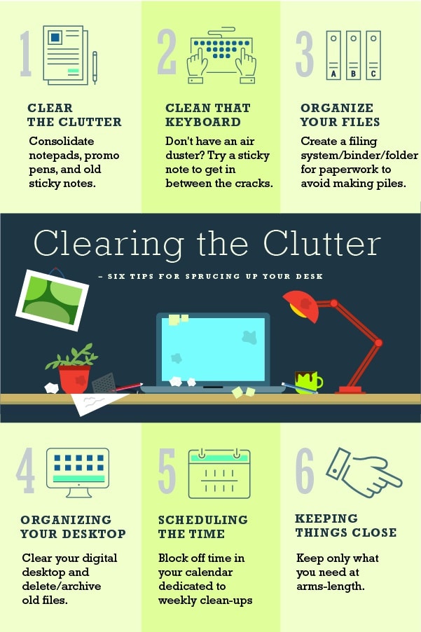 infographic on clearing clutter